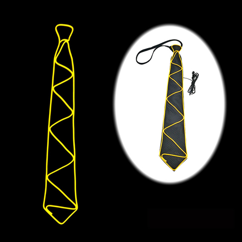 Corbata luminosa EL suministros para Halloween fiesta LED corbata brillante luminiscente al por mayor