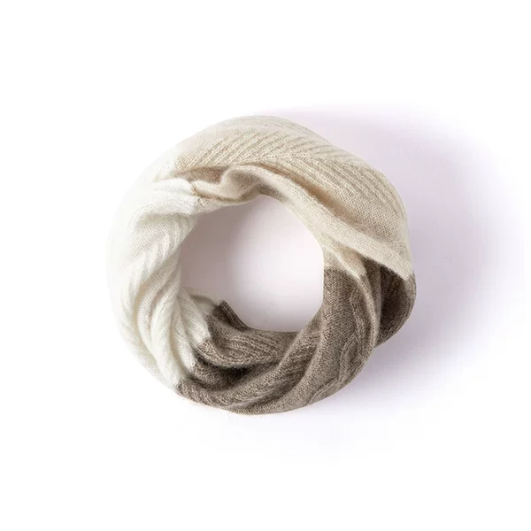 Lekasha cashmere 100% pure cashmere knitted scarf, women's autumn and winter warm wool scarf and neck warmer