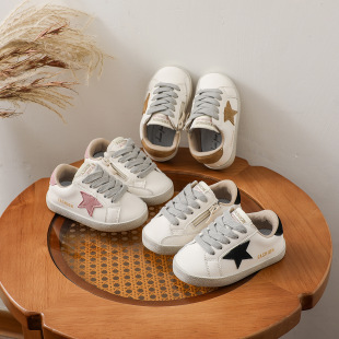 Baby toddler shoes, spring and autumn sneakers, fashionable girls' star sneakers, boys' comfortable soft-soled versatile casual shoes