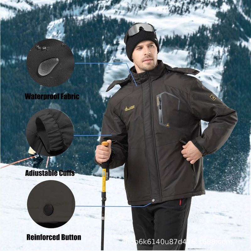 Amazon 001 Autumn and Winter Men's Jacket Us Size Cotton Coat Ski Jacket Couple's Fleece-Lined Oversized Cross-Border Hot-Selling Item Amazon 001 Autumn and Winter Men's Jacket Us Size Cotton Coat Ski Jacket Couple's Fleece-Lined Oversized Cross-Border Hot-Selling Item