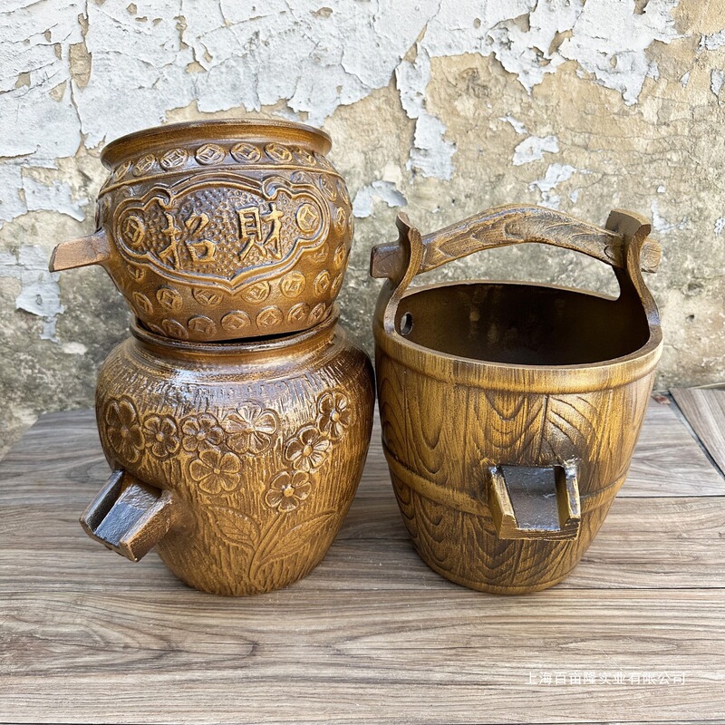 Handmade Pottery, Coarse Pottery, Clay Pottery, Flowing Water Landscape Pots, Creative Bonsai, Traditional Fish-Keeping and Landscaping, Non-Porous Hydroponic Flower Pots