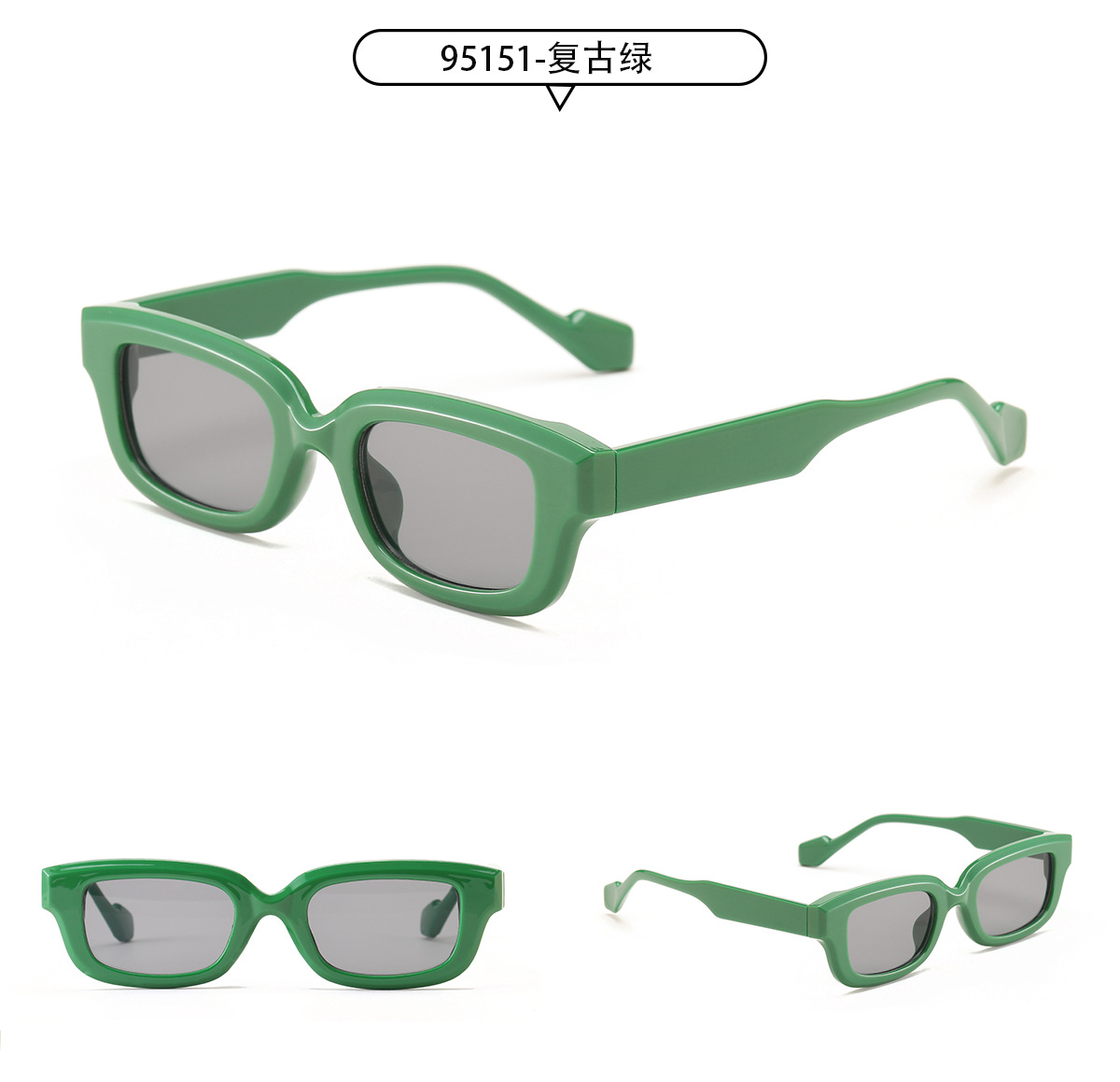 48g Weight UV400 Protection Lens Material Outdoor, Travel, Party, Fishing Occasion Women'S, Men'S, Unisex Gender Elegant, Glam, Hip-Hop, Retro, Vintage Style, Fashion, Sweet, Simple Style, Sports Style Dark Green, Green, Black Color Elegant Glam Hip-Hop UV400 Protection Women's Sunglasses 8