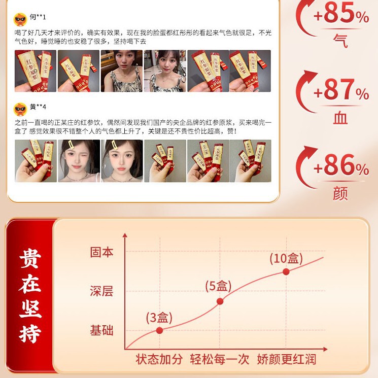 北京同仁堂红参阿胶黄芪胶原蛋白饮植物饮料女性饮品代发红参饮|undefined