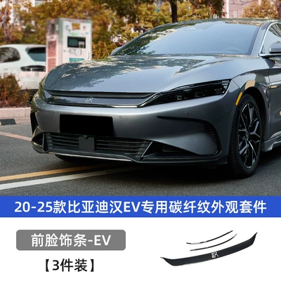 Sticker Accessories, Automobile anti-insect net - 20-25-han-carbon-fiber-pattern-appearance-kit-ev-front-face-trim