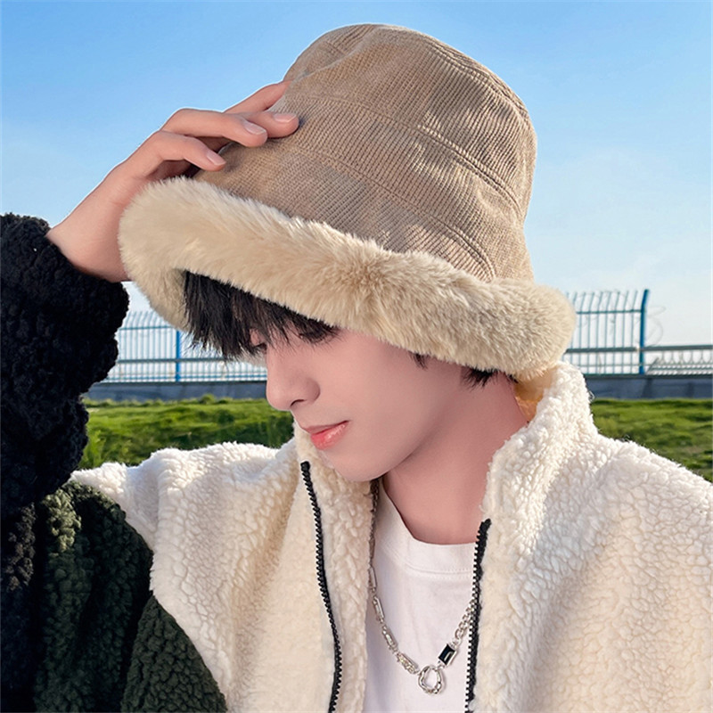 Nuovo cappello a prova di freddo nord-orientale per uomo Cappello da pescatore invernale per uomo Cappello in cotone peluche marea Cappello lavorato a maglia Cappello freddo Cappello a scodella per cappello da uomo_voghion.com