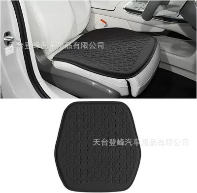 Gel car seat cushion, non-slip, comfortable, car seat protector, breathable vehicle interior cushion cover for SUV, sedan, truck (Cool pad) - black-single-sheet