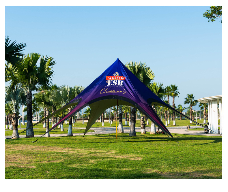 Multi-peg 19-peg black vinyl standalone canopy for outdoor camping, sun protection, large size, thickened, rainproof