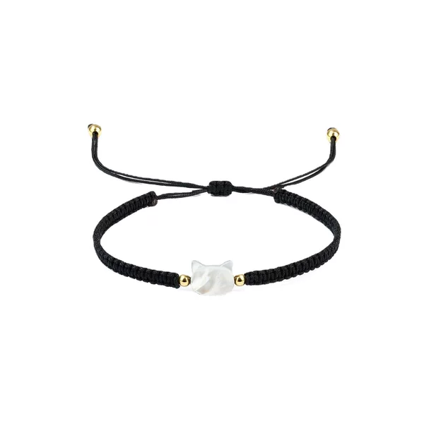 2024 new black and white cat woven bracelet ins niche design cute couple style gift for girlfriend