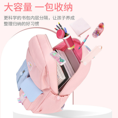 Schoolbags for primary school students and girls canvas cross-border dropshipping factory wholesale backpacks for grades 1-34