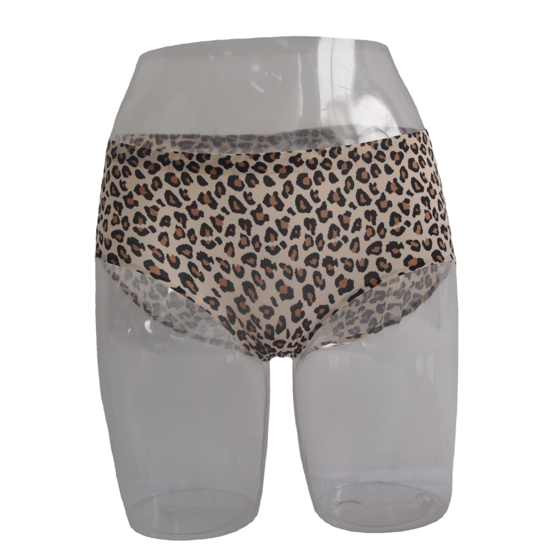薄款透气清凉女士豹纹图案无痕贴合三角裤低腰无痕内裤女批发外贸