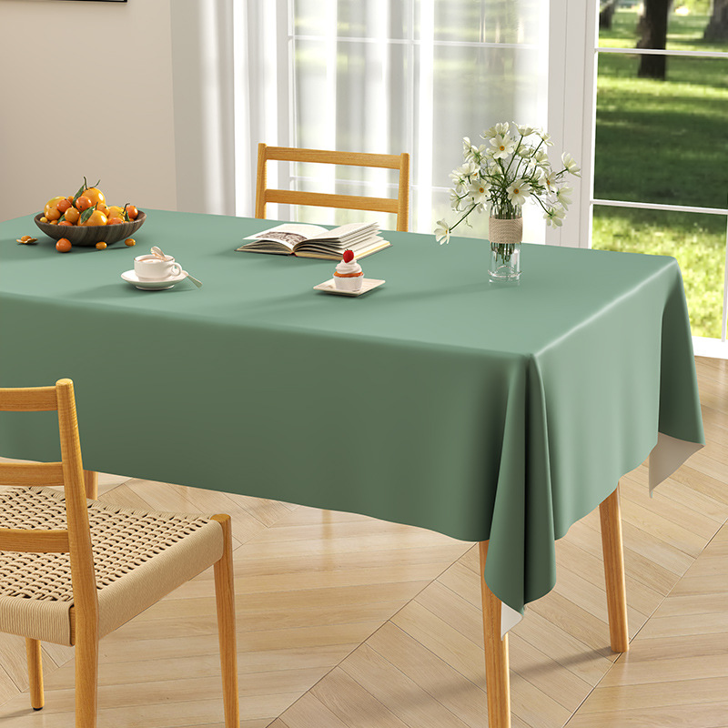 Mantel de color sólido de alta calidad, sin lavado, impermeable y a prueba de aceite, mesa de centro, mantel suave, mantel de piel de cordero, mantel rectangular