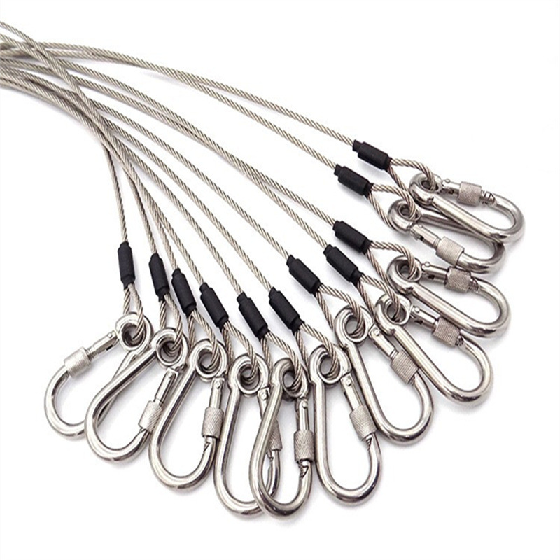 厂家直销304不锈钢 钢丝绳压制不锈钢端子镀锌包胶钢丝绳等产品