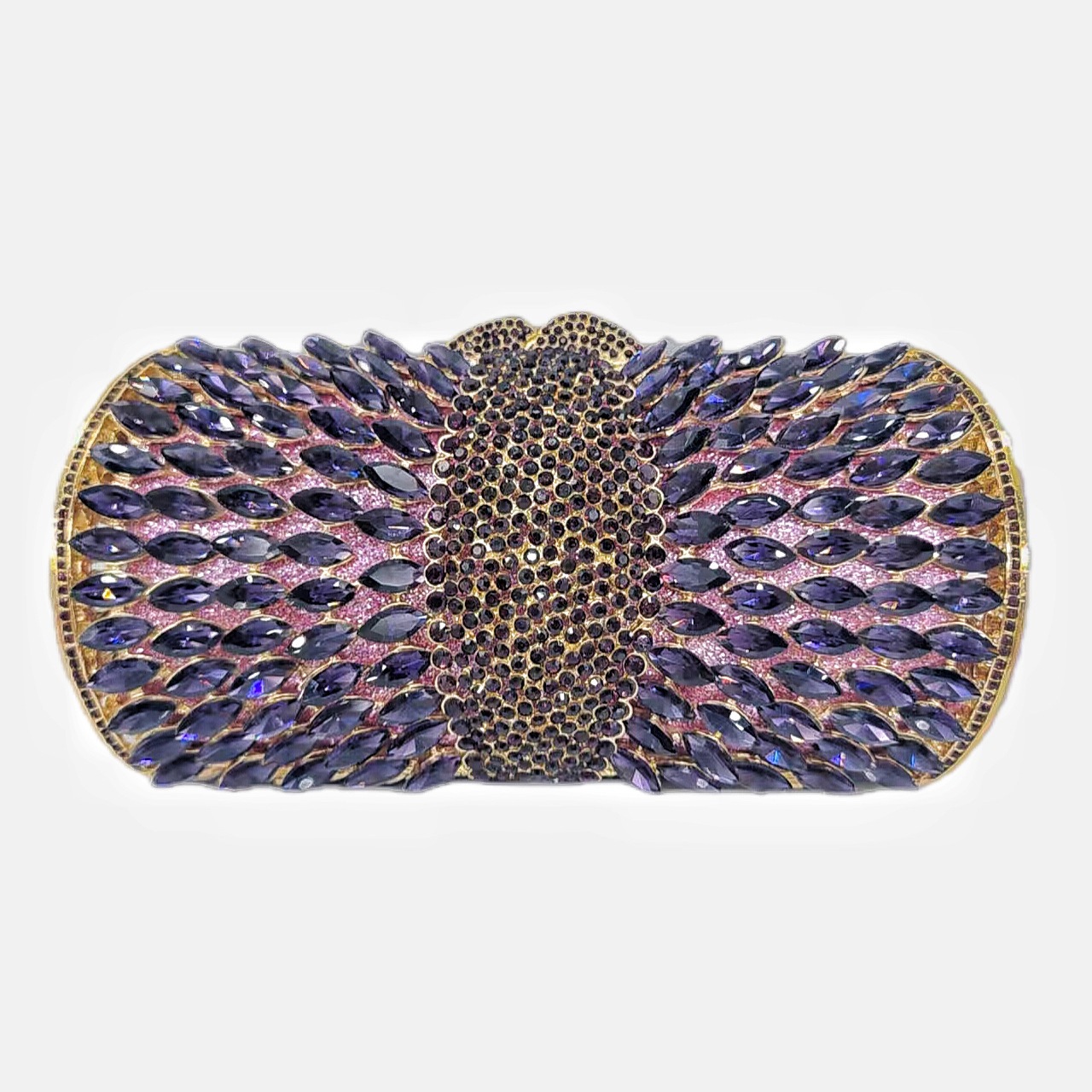 Cross-border nuevo metal hueco con diamantes bolsas de mano ropa de fiesta bolsas de cristal bolsas de mano