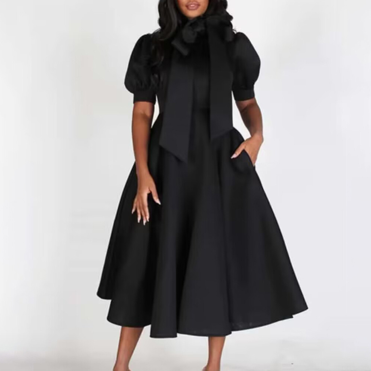 Women's Summer Elegant Maxi Solid Color Dress