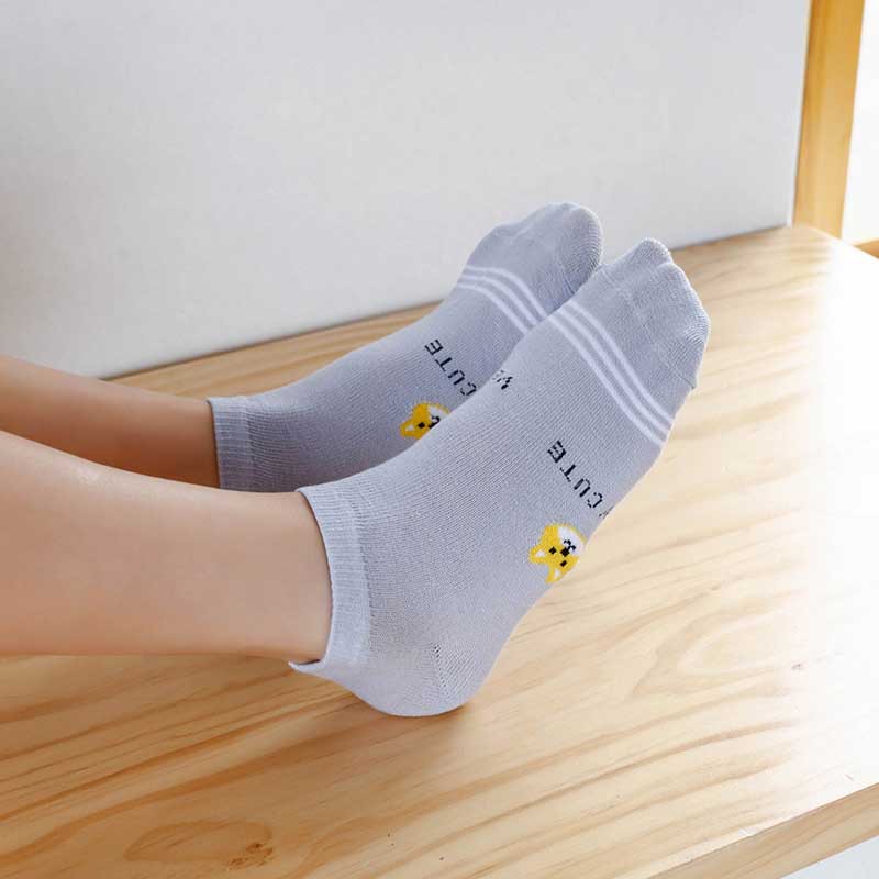 Cute Cartoon Low Cut Shallow Mouth Polyester Cotton Women's Socks Set display picture 6