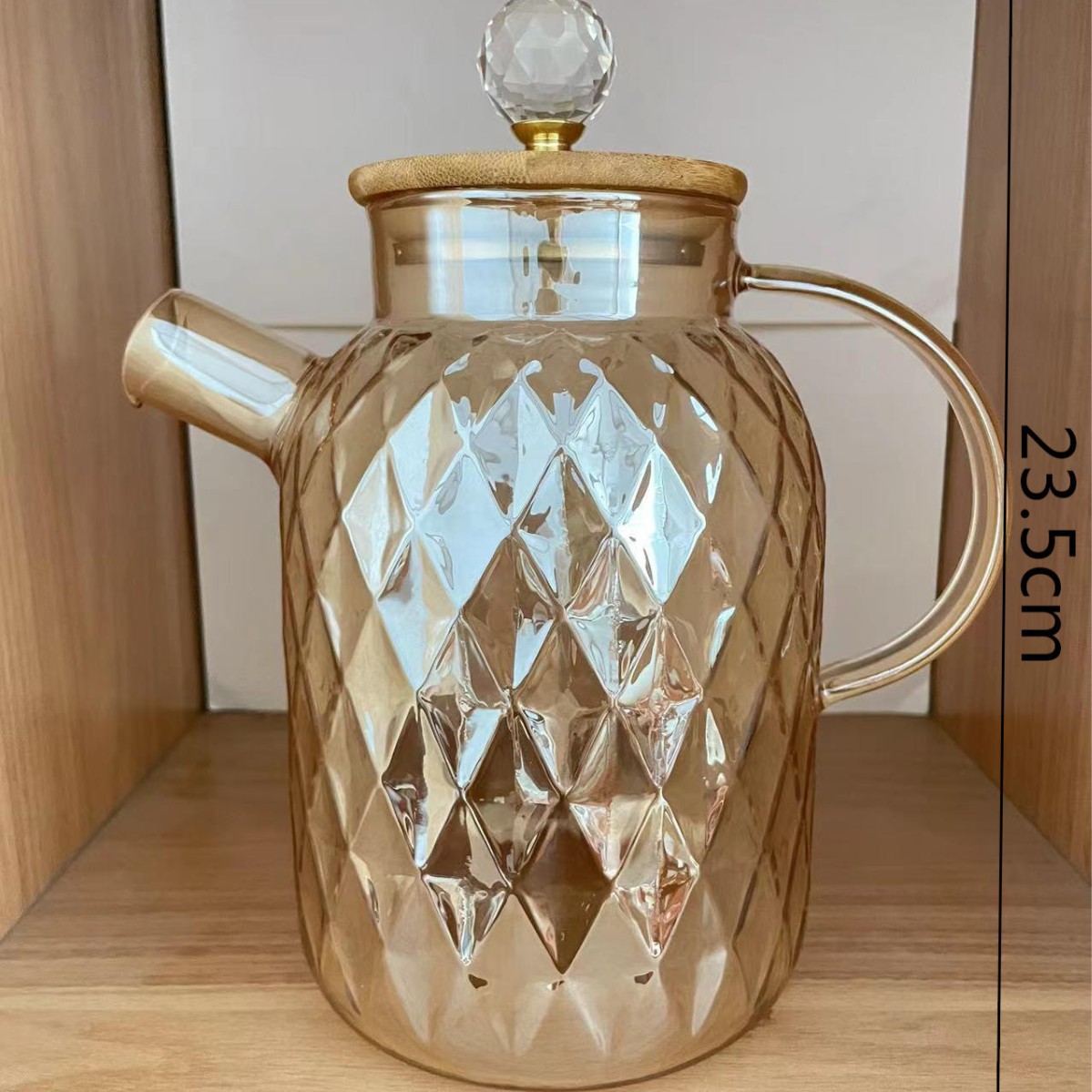 Чайник Lanling 1800 мл с бамбуково-стальной крышкой
