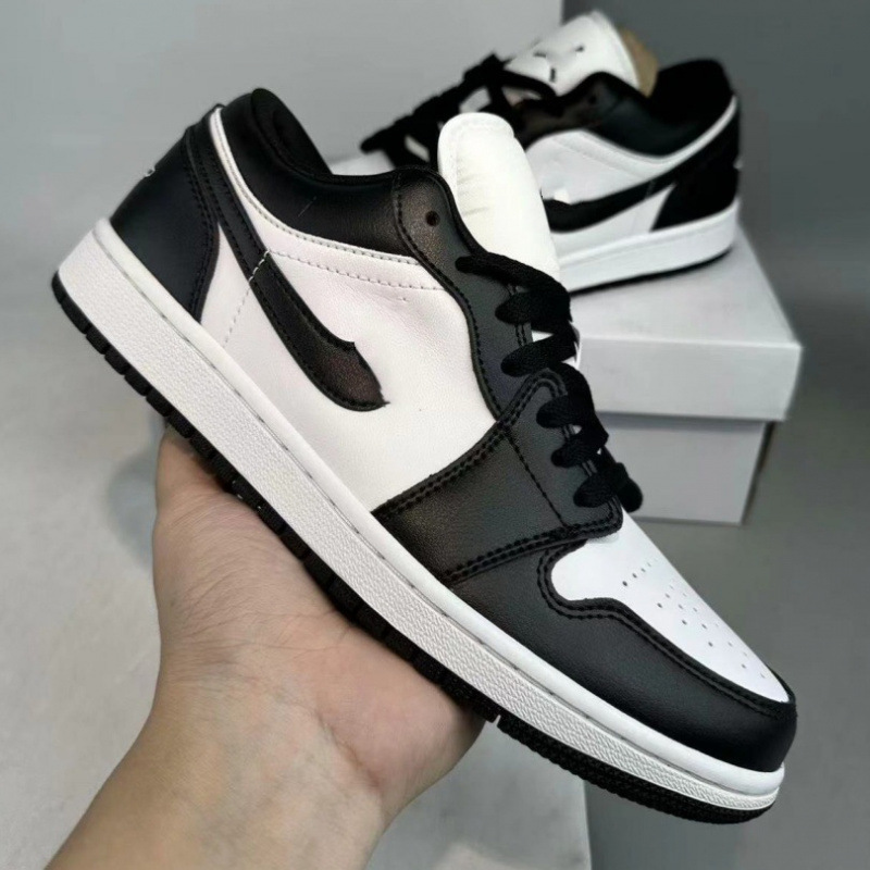 Putian Shoes Aj1 High Version Low-Top Casual Sports Sneakers for Men and Women Black and White Joe 1 Barb Basketball Shoes Wholesale Free Shipping