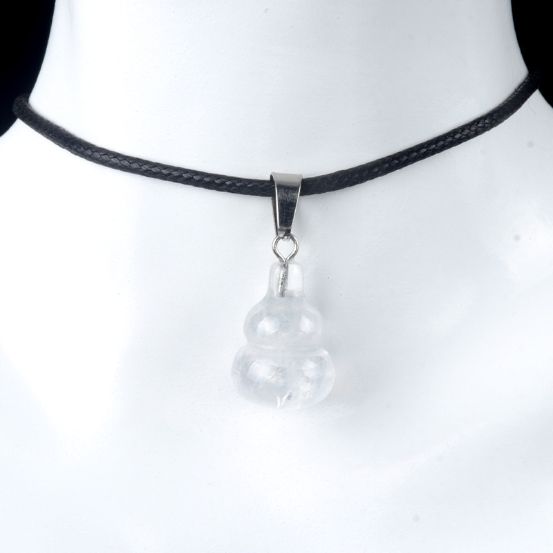 20mmヒョウタンペンダント天然水晶半宝石ヒョウタンペンダントDIYイヤリングネックレスアクセサリーアクセサリー|undefined