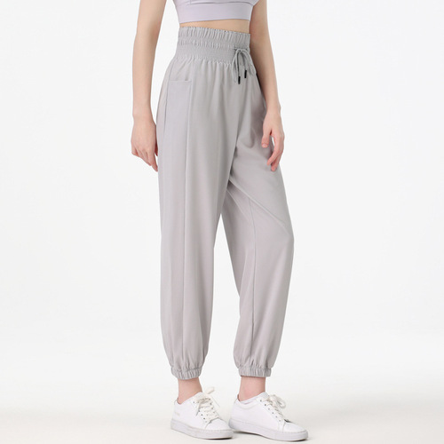 Spring and summer casual sports pants quick-drying women's running yoga loose dance clothes breathable fitness trousers