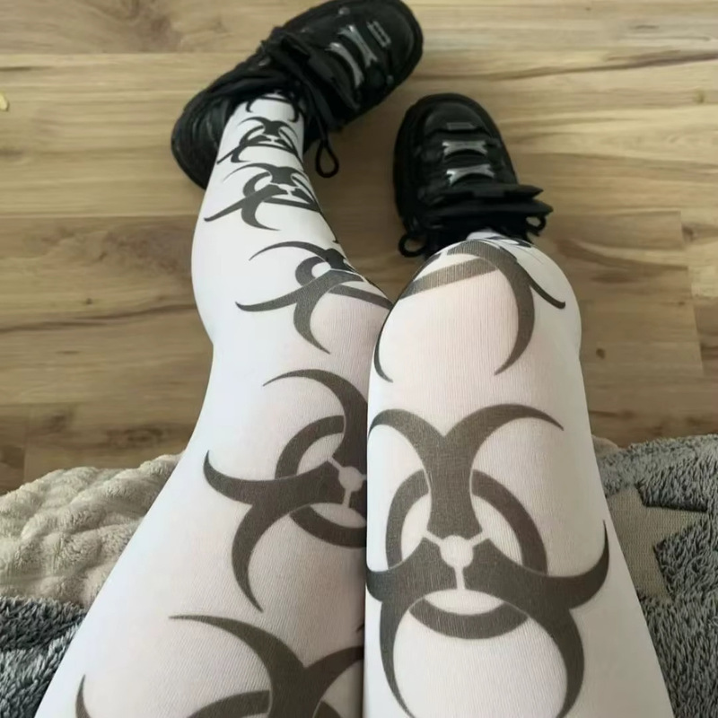 Sexy Stockings印花袜子女甜酷风日系中筒袜过膝袜四季JK袜薄款|undefined