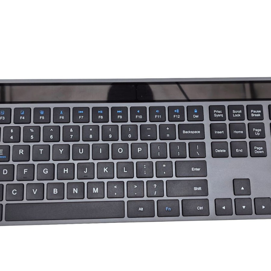 Wireless Keyboard Solar Low Power Consumption Light Luxury Aluminum Alloy Keyboard Innovative Light Energy Drive No Battery Bluetooth