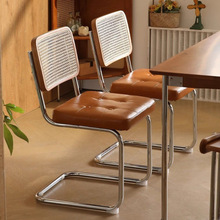 复古风仿藤编休闲椅阳台庭院单人椅家用民宿餐椅咖啡厅餐厅中古椅