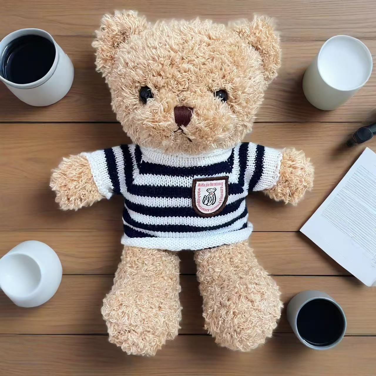 Black and white striped seaweed bear