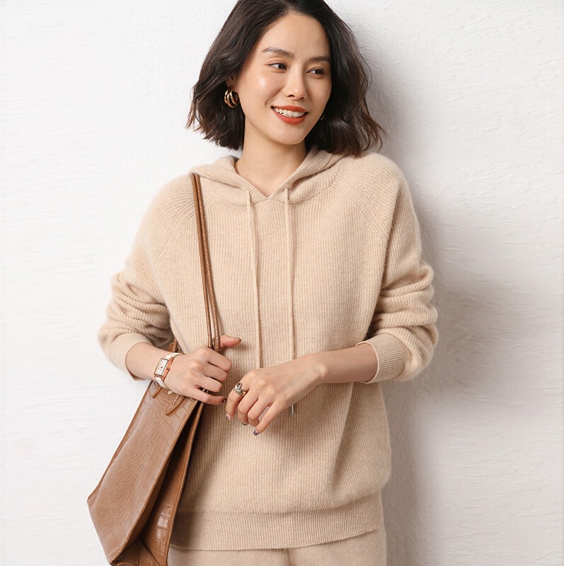 Mountain cashmere sweater 2024 autumn and winter new women's pullover hoodie hoodie hoodie short loose plus size casual sweater Mountain cashmere sweater 2024 autumn and winter new women's pullover hoodie hoodie hoodie short loose plus size casual sweater