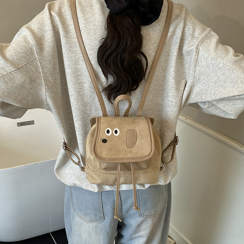 Mochila para niños y perros lindos 2025, mochila para bebés coreanos retro de dibujos animados otoño y invierno nueva mochila para niños