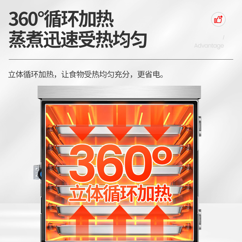 Caja de vapor eléctrica comercial caja de vapor eléctrica pequeña comedor automático carro de arroz al vapor pan al vapor arroz eléctrico de arroz al vapor de doble propósito