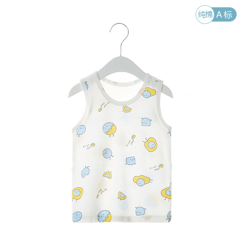 Chaleco de bebé recién nacido Chaleco de verano puro algodón bebé superior niños y niñas vientre protección delgada ropa de verano