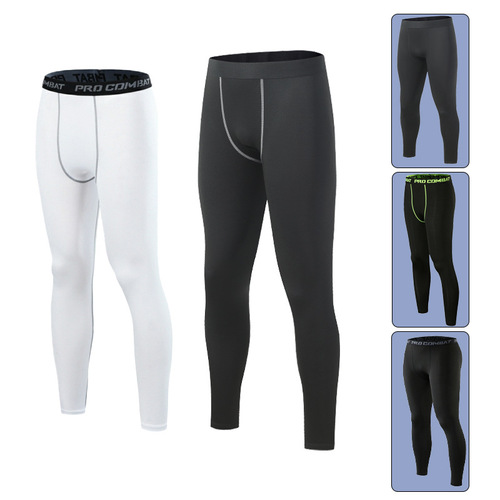 Sports tights men's summer basketball fitness pants running training quick-drying breathable track and field stretch leggings