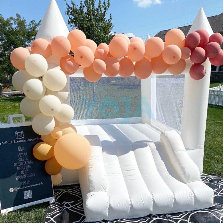 Белый надувной свадебный прыгающий кровать Европейская и американская детская вечеринка