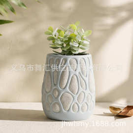 Retro肌理花盆 3D 打印个性花瓶 室内多肉绿植盆栽桌面摆件26819