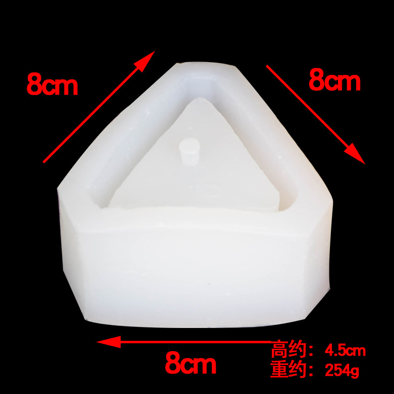 Triángulo geométrico maceta cemento molde de silicona yeso suculento maceta decoración plantación maceta decoración molde de silicona