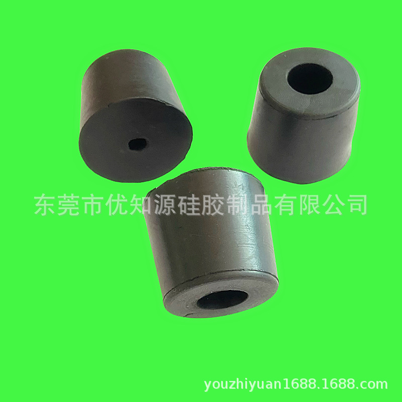 硅胶脚垫 黑色环保橡胶减震脚垫 锥形机箱仪器仪表脚垫 可订尺寸