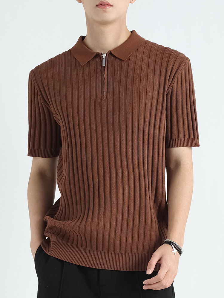 Camiseta de polo de hombre de alto nivel de seda de hielo secado rápido ropa de hombre Casual Paul sensación camiseta de polo de mangas cortas sensación de hielo hombre