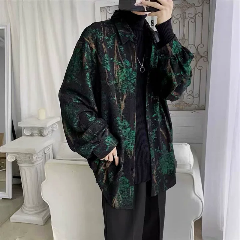 Shirt, retro long-sleeve, internet celebrity