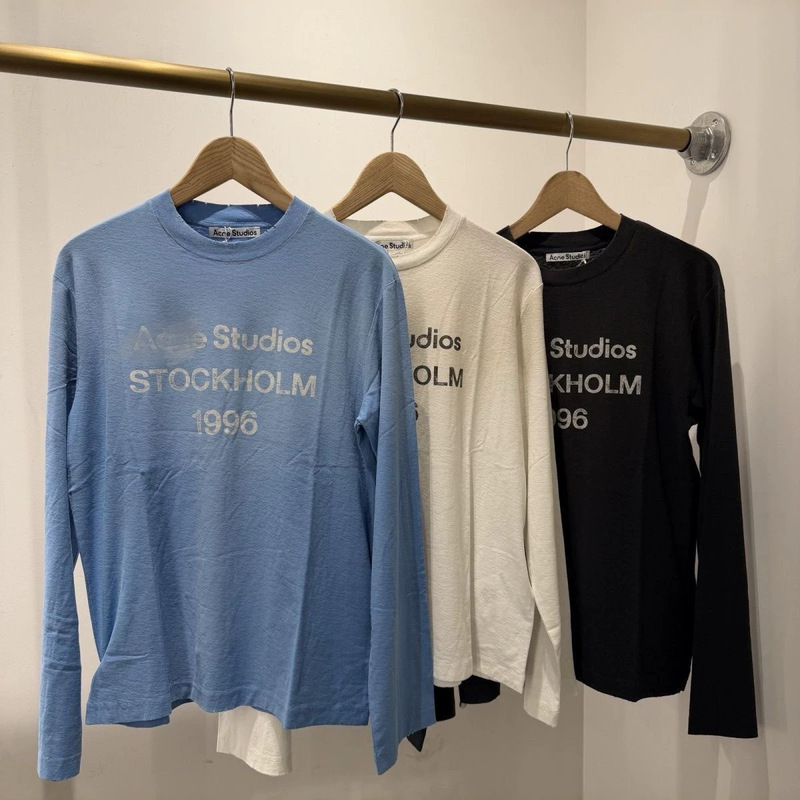 Ac correct version cross-border loose-fitting drop-shoulder round-neck long-sleeve T-shirt with distressed faded letter print, relaxed drape, casual style