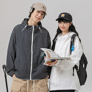 Outdoor Anti-Uv Couple Style Sun Protection Clothing for Men and Women in Summer Teenagers Ultra-Thin Ice Silk Quick-Drying Skin Clothing Jacket