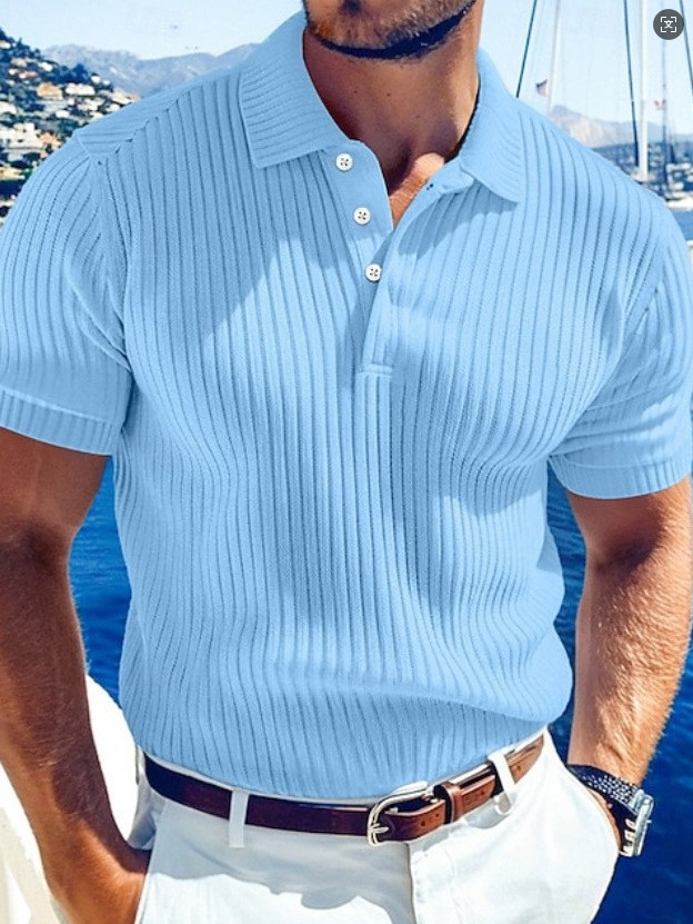 Polo hombre performance transpirable corte slim cuello en v_voghion.com