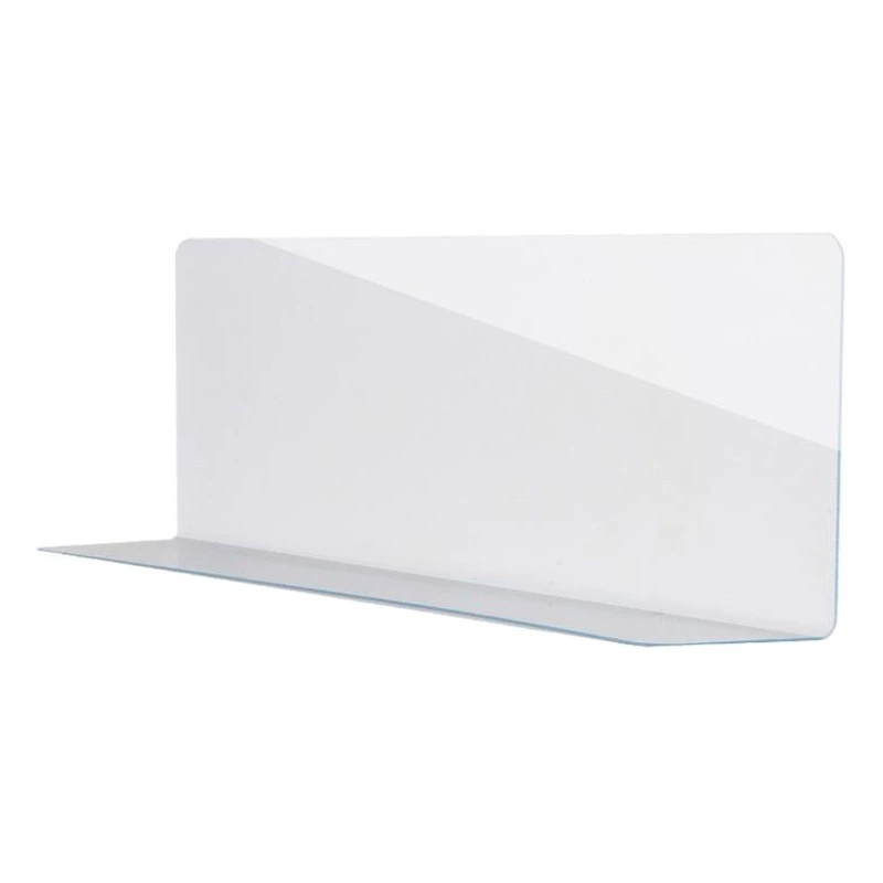 L-образный прозрачный ПВХ полка перегородка для супермаркета товарный разделитель доска склад полки перегородка боковая панель оптовая продажа производителей