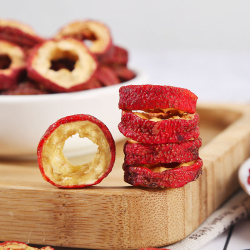 Factory wholesale new seedless hawthorn slices, direct supply bulk seedless freeze-dried hawthorn, sugar-coated hawthorn rings