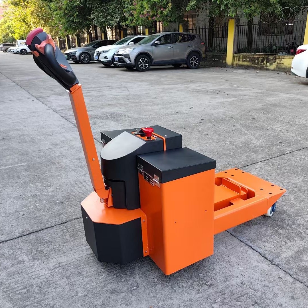 普尔夫步行式电动牵引车小型充电手拉拖车头工厂机杨电瓶牵引车头