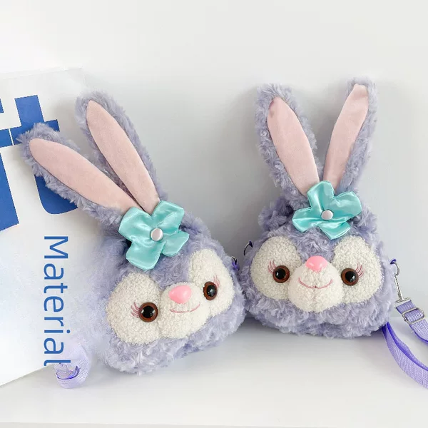2026 New Plush Bag with Cute Little Rabbit Doll, Single Shoulder Crossbody Bag, Student Girl's Cartoon Phone Bag