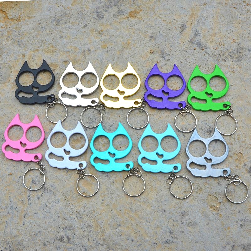 超萌铁猫 二指扣 防身用品 猫眼指新款猫眼指虎 钥匙指虎 破窗器