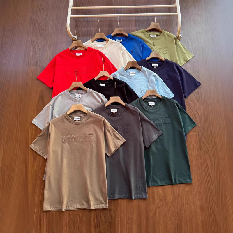 Lacost French Crocodile Men's Clothing Official Website New 11-Color Casual Cotton Comfortable Short-Sleeved Right-Shoulder T-Shirt |