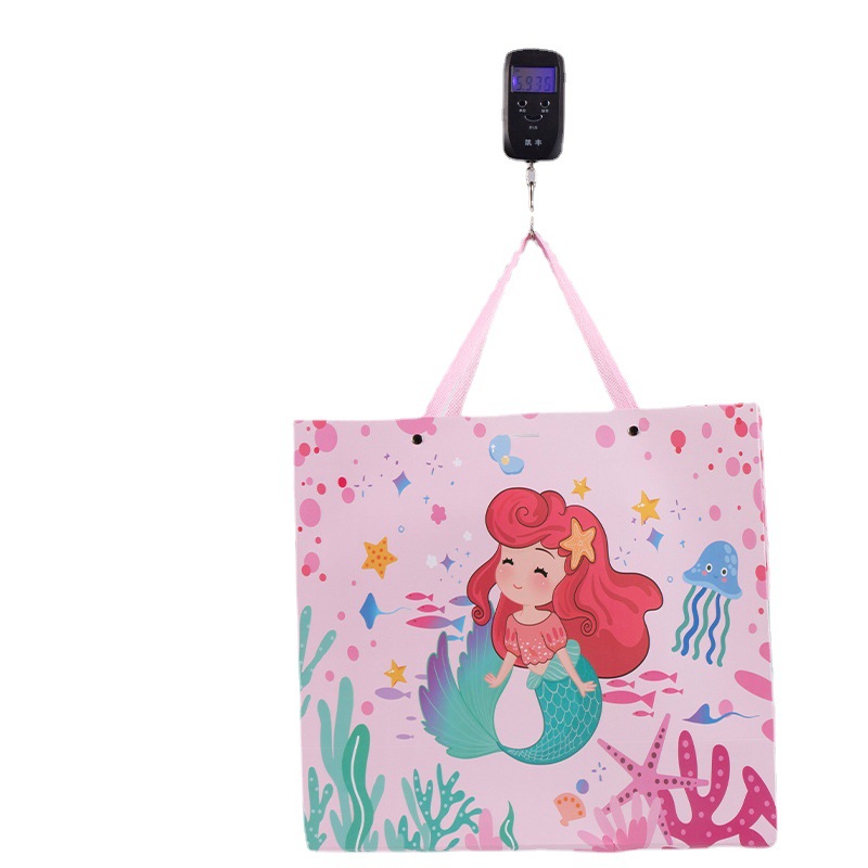 Bolso de sirena de dibujos animados para niños tienda de ropa bolsa de embalaje bolsa de compras linda chica bolsa de regalo bolsa de papel