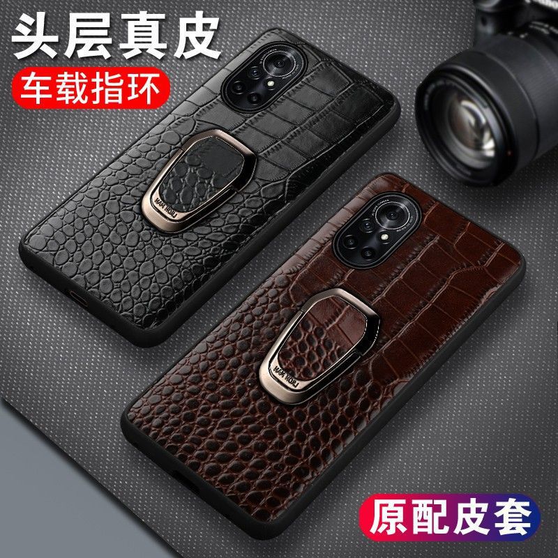 For Huawei nova8pro Phone Case Real Belt Bracket Magnetic Suction Nova8 High-end All-inclusive Drop-resistant Leather Case se