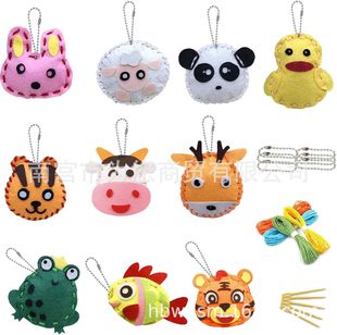 Children's non-woven sewing sewing music handmade diy making materials cartoon animal pendant gifts for children